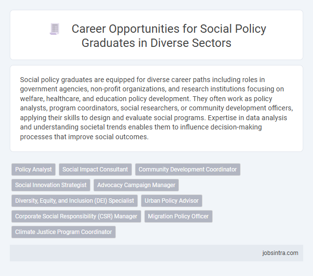 Career Opportunities for Social Policy Graduates in Diverse Sectors