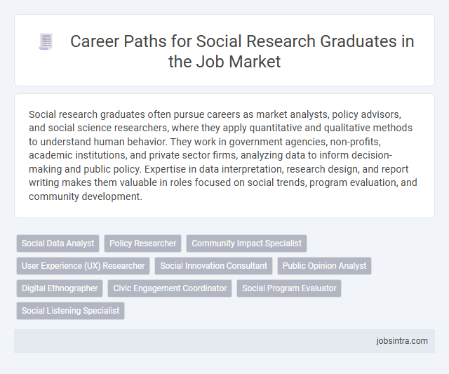 Career Paths for Social Research Graduates in the Job Market