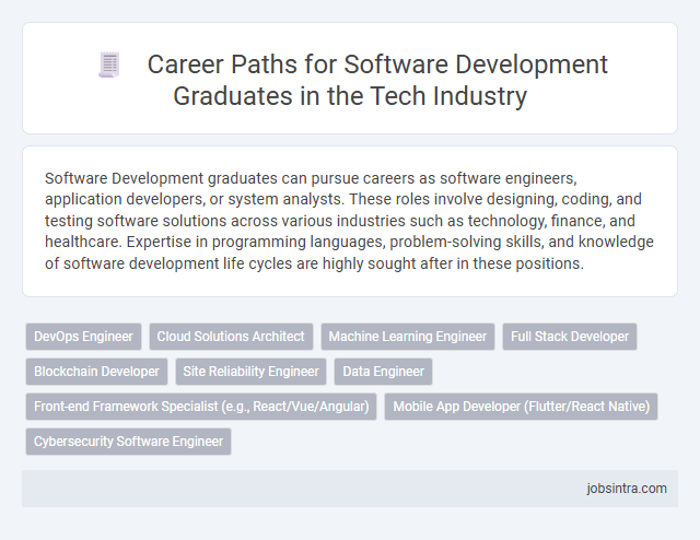 Career Paths for Software Development Graduates in the Tech Industry