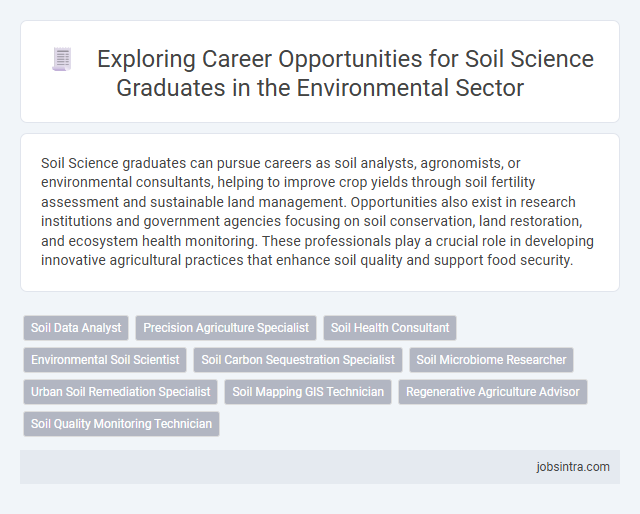 Exploring Career Opportunities for Soil Science Graduates in the Environmental Sector