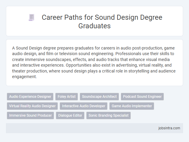 Career Paths for Sound Design Degree Graduates