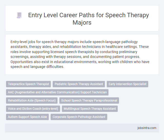Entry Level Career Paths for Speech Therapy Majors