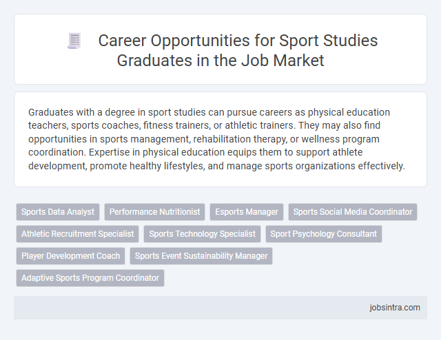 Career Opportunities for Sport Studies Graduates in the Job Market