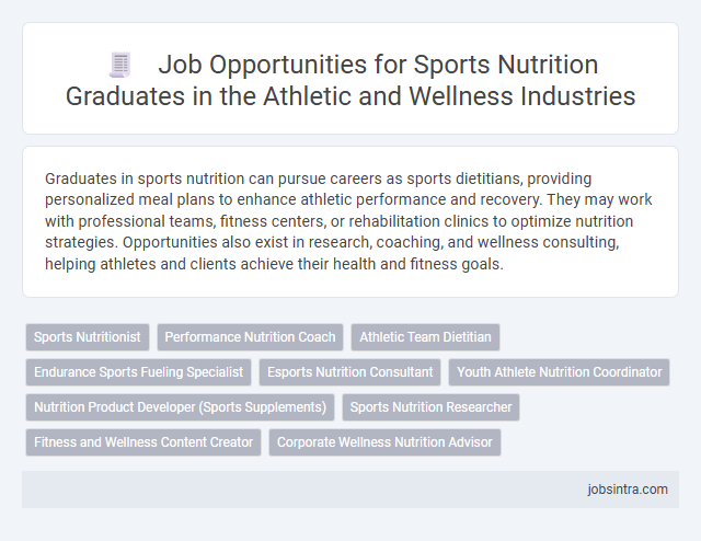 Job Opportunities for Sports Nutrition Graduates in the Athletic and Wellness Industries