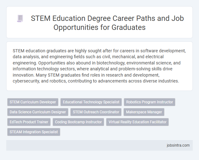 STEM Education Degree Career Paths and Job Opportunities for Graduates