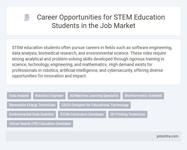 Career Opportunities for STEM Education Students in the Job Market
