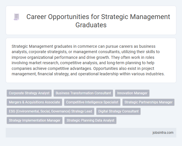 Career Opportunities for Strategic Management Graduates