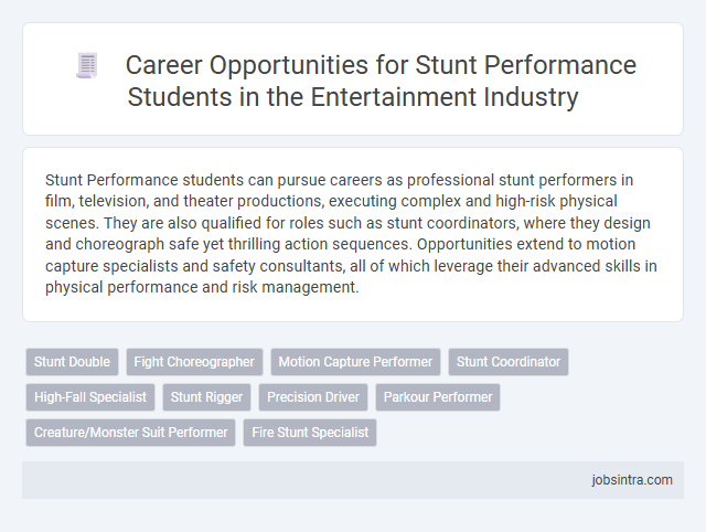 Career Opportunities for Stunt Performance Students in the Entertainment Industry