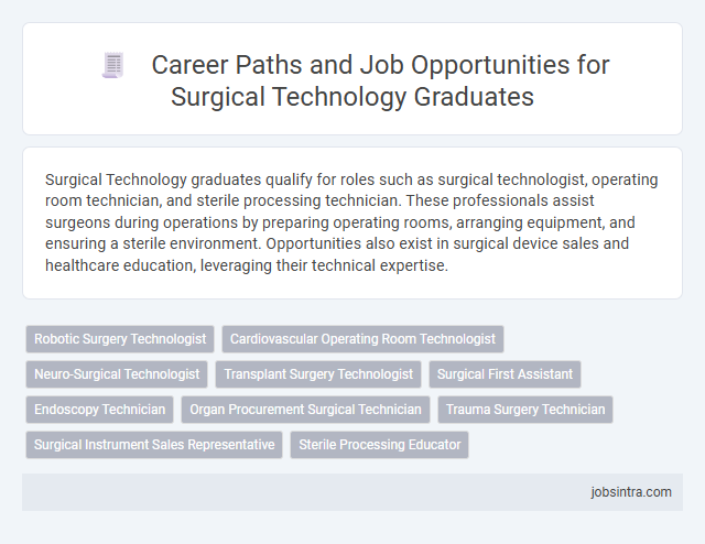 Career Paths and Job Opportunities for Surgical Technology Graduates