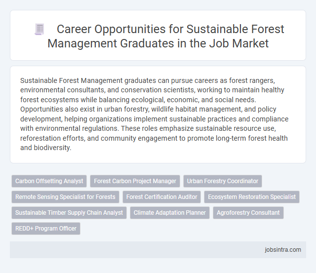 Career Opportunities for Sustainable Forest Management Graduates in the Job Market
