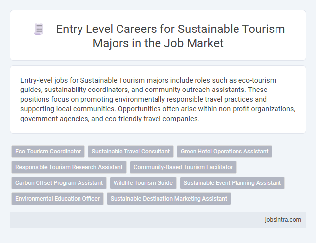 Entry Level Careers for Sustainable Tourism Majors in the Job Market
