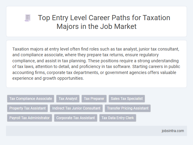 Top Entry Level Career Paths for Taxation Majors in the Job Market