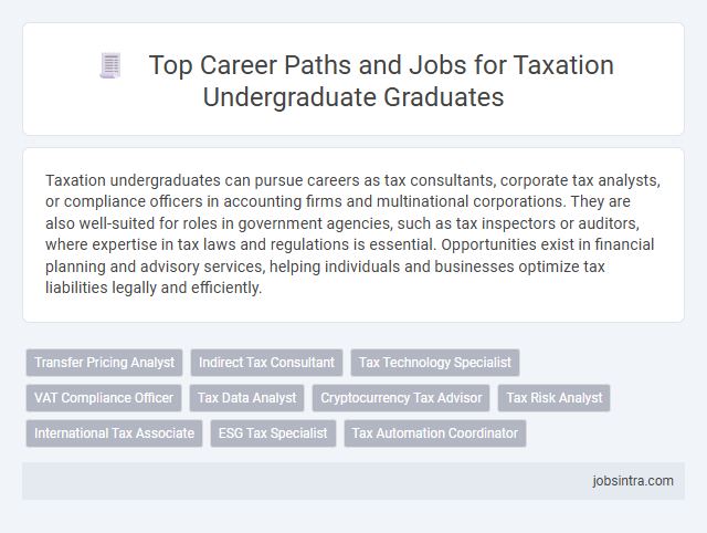 Top Career Paths and Jobs for Taxation Undergraduate Graduates
