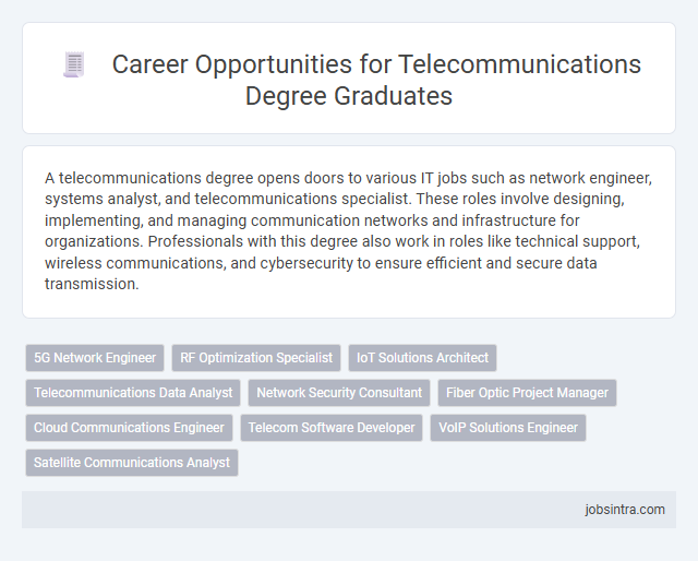 Career Opportunities for Telecommunications Degree Graduates