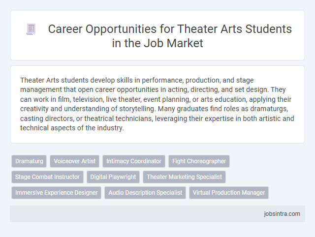 Career Opportunities for Theater Arts Students in the Job Market