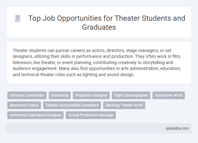 Top Job Opportunities for Theater Students and Graduates
