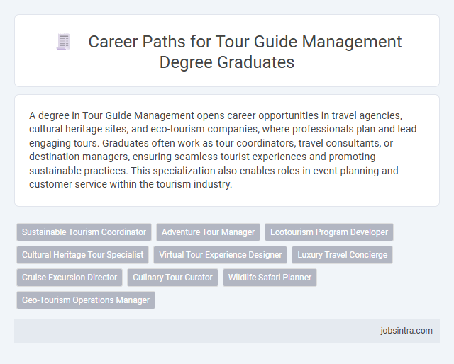 Career Paths for Tour Guide Management Degree Graduates