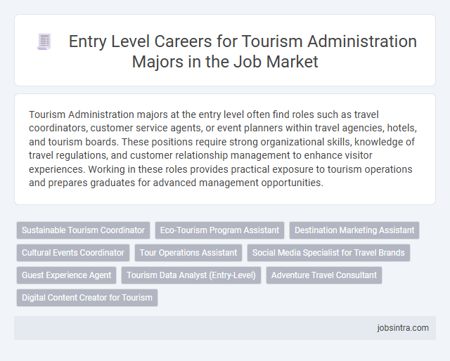 Entry Level Careers for Tourism Administration Majors in the Job Market