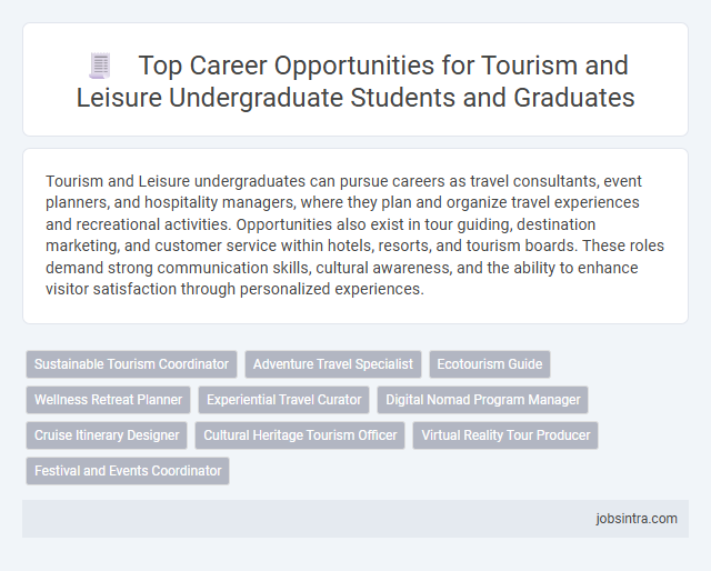 Top Career Opportunities for Tourism and Leisure Undergraduate Students and Graduates