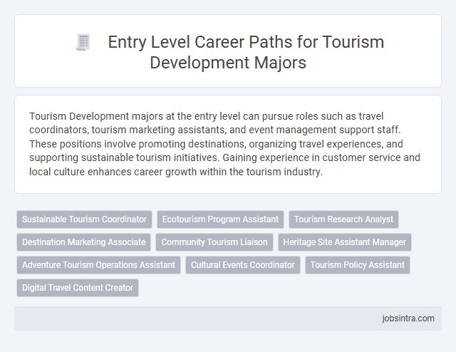 Entry Level Career Paths for Tourism Development Majors