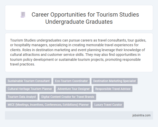 Career Opportunities for Tourism Studies Undergraduate Graduates