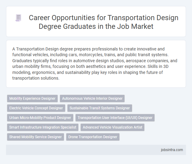 Career Opportunities for Transportation Design Degree Graduates in the Job Market