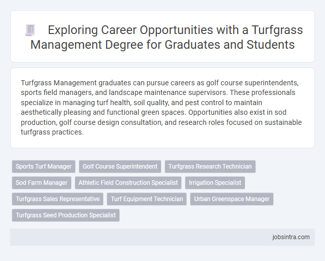 Exploring Career Opportunities with a Turfgrass Management Degree for Graduates and Students