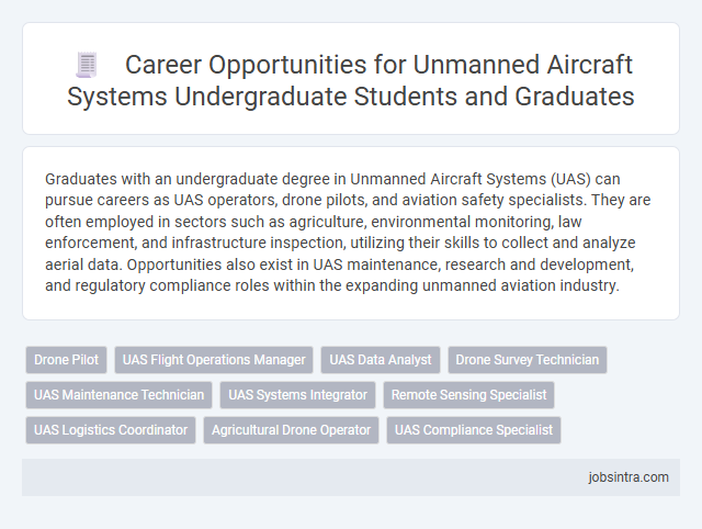 Career Opportunities for Unmanned Aircraft Systems Undergraduate Students and Graduates