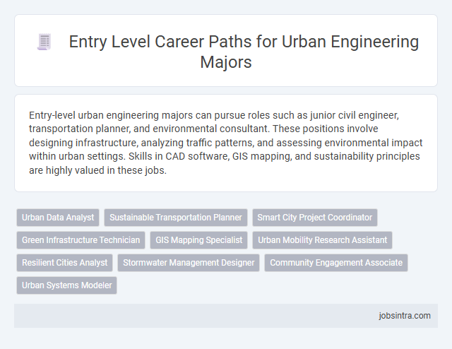 Entry Level Career Paths for Urban Engineering Majors
