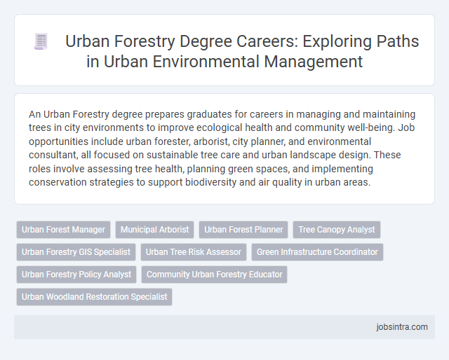 Urban Forestry Degree Careers: Exploring Paths in Urban Environmental Management