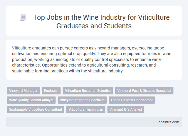 Top Jobs in the Wine Industry for Viticulture Graduates and Students