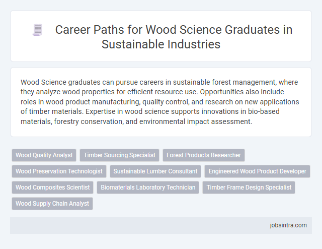 Career Paths for Wood Science Graduates in Sustainable Industries