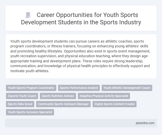 Career Opportunities for Youth Sports Development Students in the Sports Industry
