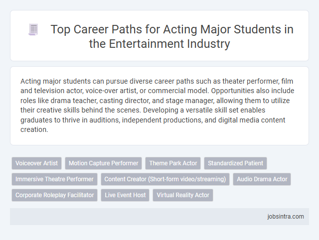 Top Career Paths for Acting Major Students in the Entertainment Industry