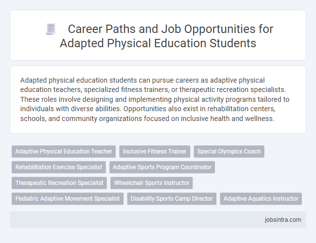 Career Paths and Job Opportunities for Adapted Physical Education Students