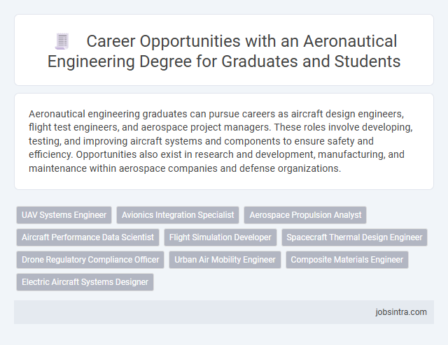 Career Opportunities with an Aeronautical Engineering Degree for Graduates and Students