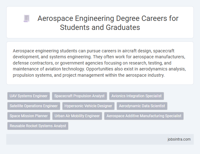Aerospace Engineering Degree Careers for Students and Graduates
