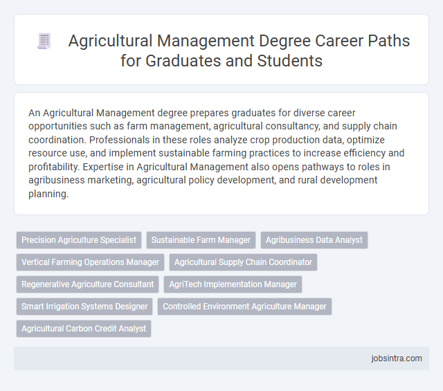 Agricultural Management Degree Career Paths for Graduates and Students