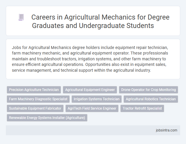 Careers in Agricultural Mechanics for Degree Graduates and Undergraduate Students