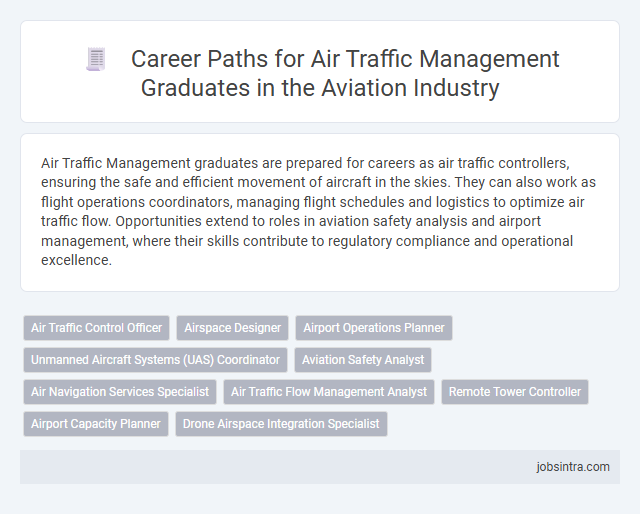 Career Paths for Air Traffic Management Graduates in the Aviation Industry