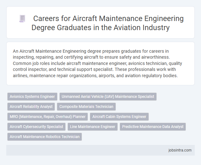 Careers for Aircraft Maintenance Engineering Degree Graduates in the Aviation Industry