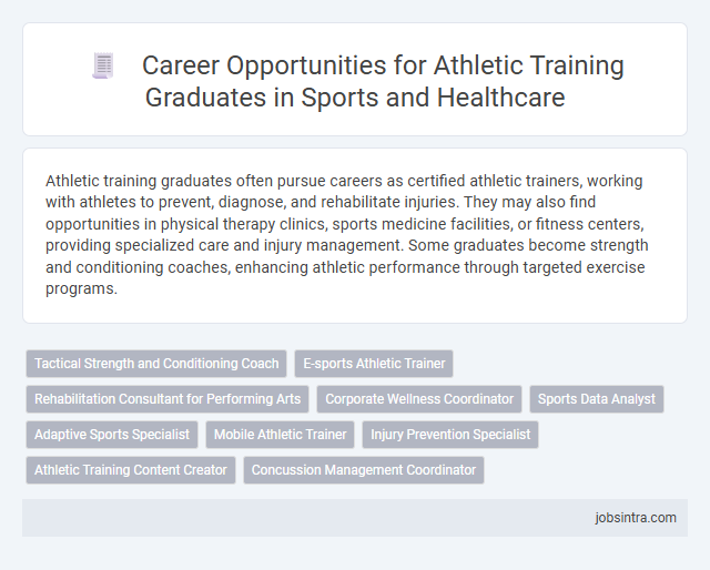 Career Opportunities for Athletic Training Graduates in Sports and Healthcare