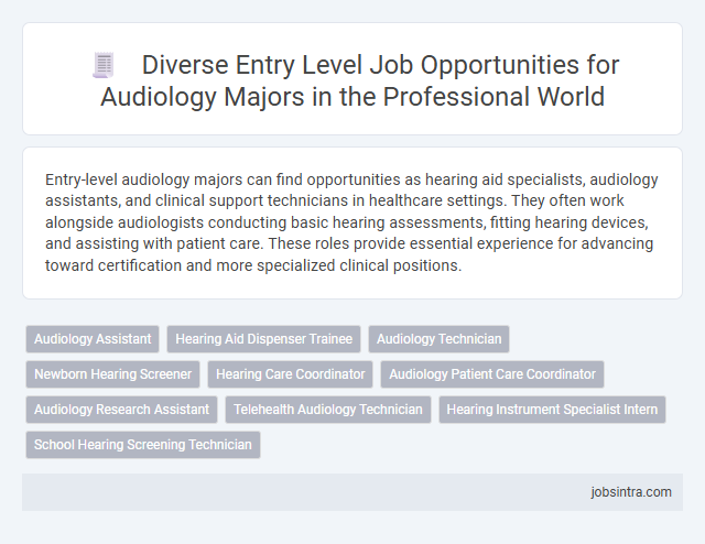 Diverse Entry Level Job Opportunities for Audiology Majors in the Professional World