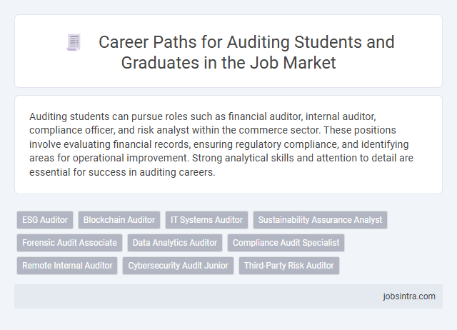 Career Paths for Auditing Students and Graduates in the Job Market