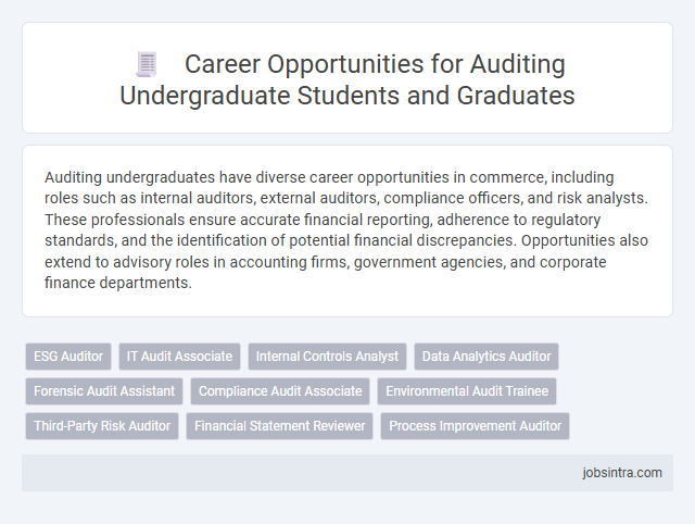 Career Opportunities for Auditing Undergraduate Students and Graduates