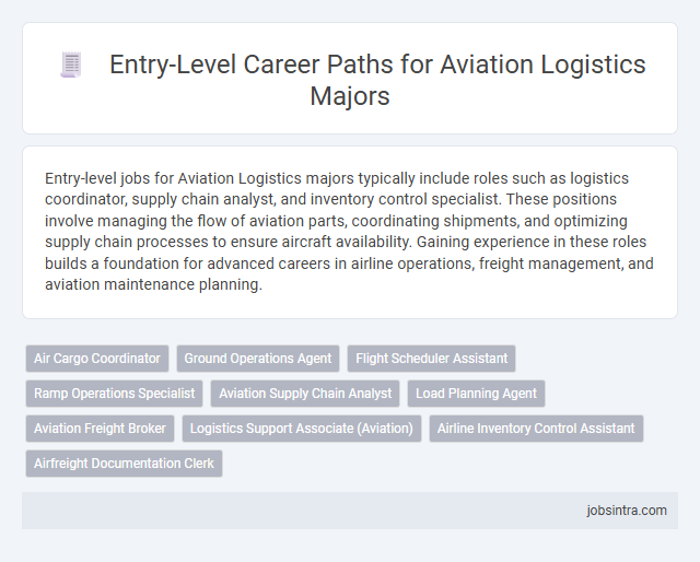 Entry-Level Career Paths for Aviation Logistics Majors