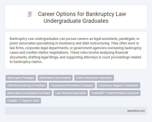 Career Options for Bankruptcy Law Undergraduate Graduates