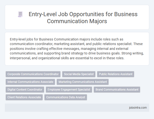 Entry-Level Job Opportunities for Business Communication Majors