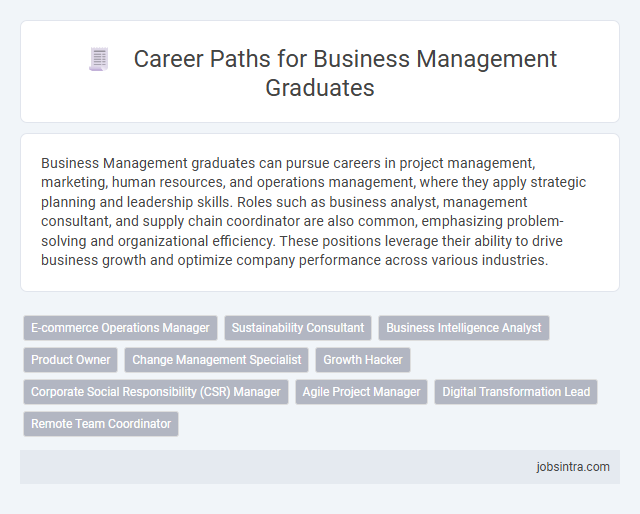 Career Paths for Business Management Graduates