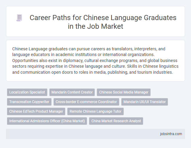 Career Paths for Chinese Language Graduates in the Job Market